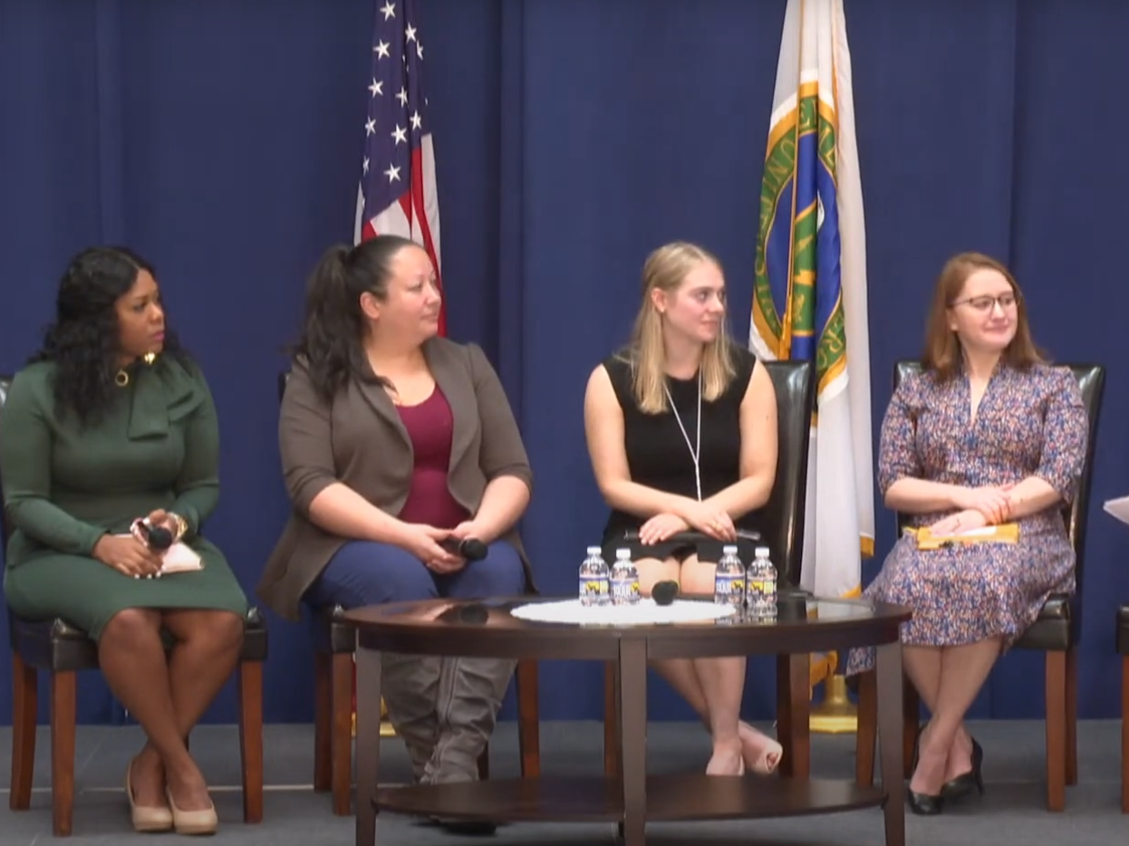 5 people in a panel discussion during 2023 Justice Week